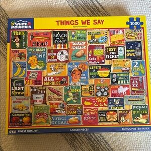 White Mountain 'Things We Say' Puzzle - Colorful Collection